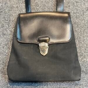 Liz Claiborne Black Shoulder Crossbody Bag Silver Clasp Hardware